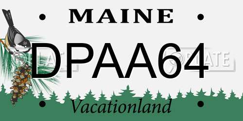 DPAA64 Maine License Plate
