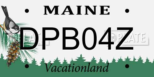 DPB04Z Maine License Plate