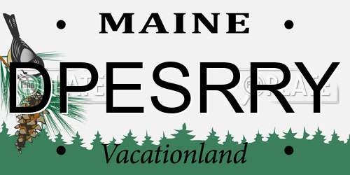 DPESRRY Maine License Plate