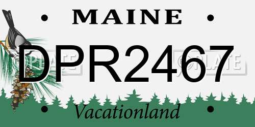 DPR2467 Maine License Plate