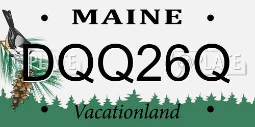 DQQ26Q Maine License Plate