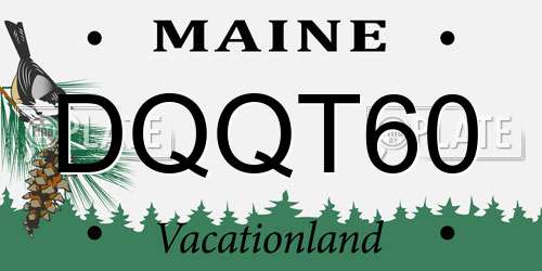 DQQT60 Maine License Plate
