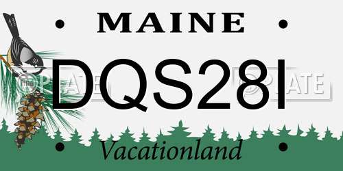 DQS28I Maine License Plate