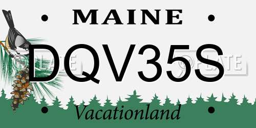 DQV35S Maine License Plate