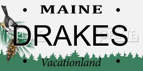 DRAKES Maine License Plate