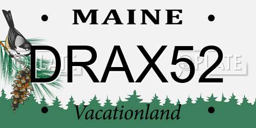 DRAX52 Maine License Plate