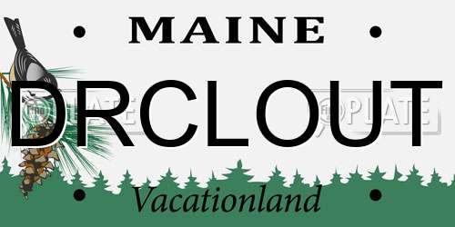 DRCLOUT Maine License Plate