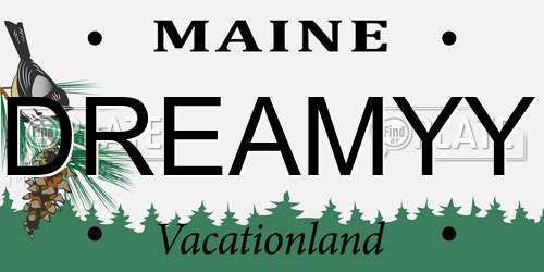 DREAMYY Maine License Plate