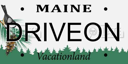 DRIVEON Maine License Plate