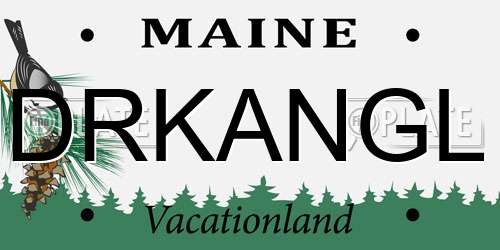 DRKANGL Maine License Plate