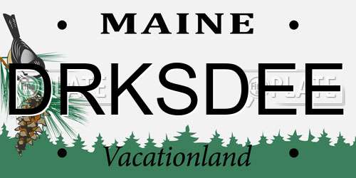 DRKSDEE Maine License Plate