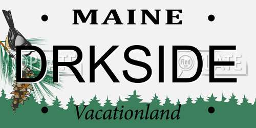 DRKSIDE Maine License Plate