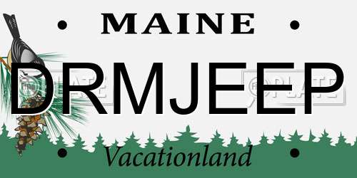 DRMJEEP Maine License Plate