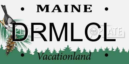 DRMLCL Maine License Plate