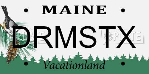 DRMSTX Maine License Plate