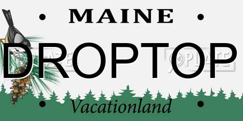 DROPTOP Maine License Plate