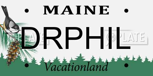 DRPHIL Maine License Plate