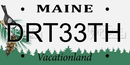 DRT33TH Maine License Plate
