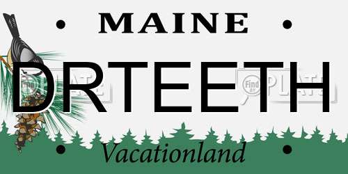 DRTEETH Maine License Plate