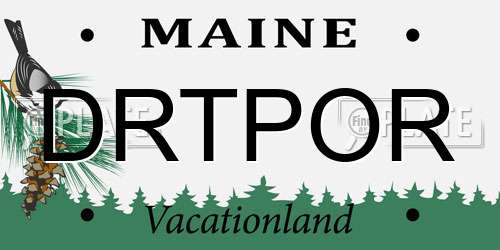 DRTPOR Maine License Plate