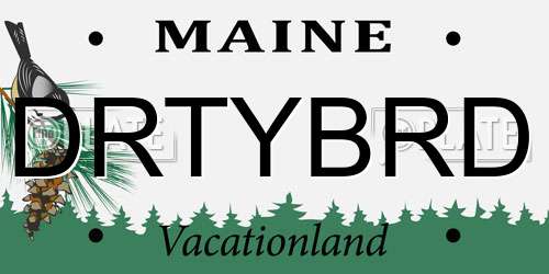 DRTYBRD Maine License Plate