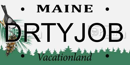 DRTYJOB Maine License Plate