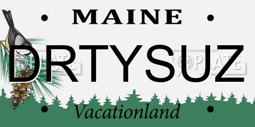 DRTYSUZ Maine License Plate