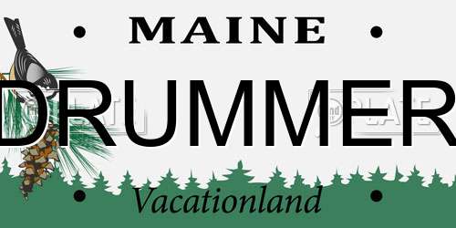 DRUMMER Maine License Plate