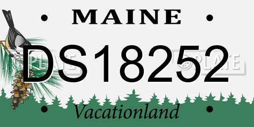 DS18252 Maine License Plate