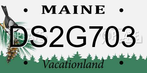 DS2G703 Maine License Plate