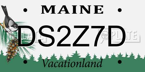 DS2Z7D Maine License Plate