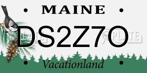 DS2Z7O Maine License Plate