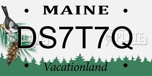 DS7T7Q Maine License Plate