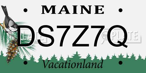 DS7Z7Q Maine License Plate