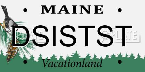 DSISTST Maine License Plate