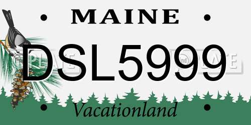 DSL5999 Maine License Plate