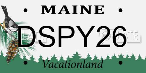 DSPY26 Maine License Plate