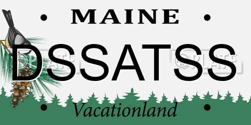 DSSATSS Maine License Plate