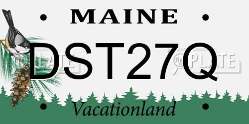DST27Q Maine License Plate