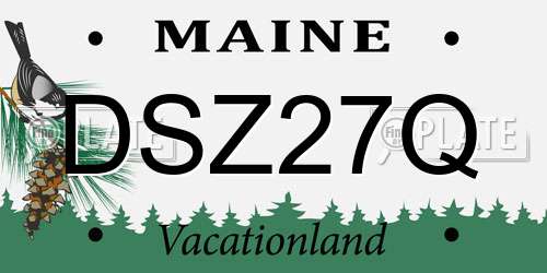 DSZ27Q Maine License Plate