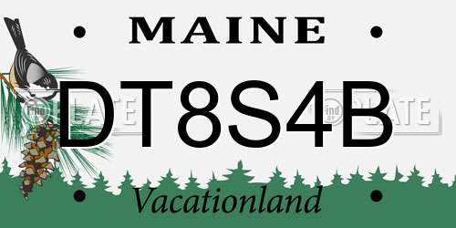 DT8S4B Maine License Plate