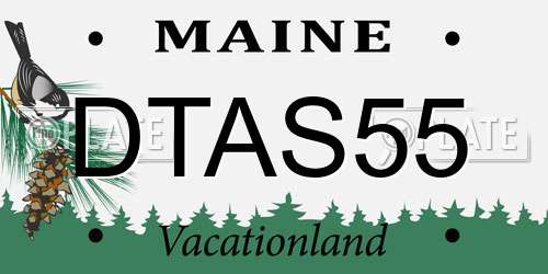 DTAS55 Maine License Plate