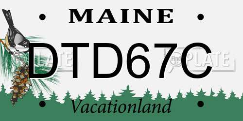 DTD67C Maine License Plate