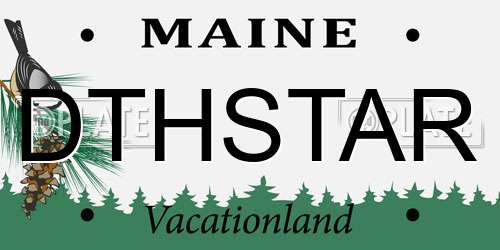 DTHSTAR Maine License Plate
