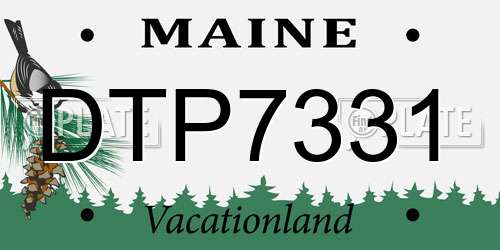 DTP7331 Maine License Plate