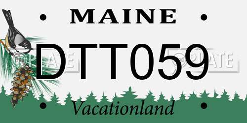 DTT059 Maine License Plate