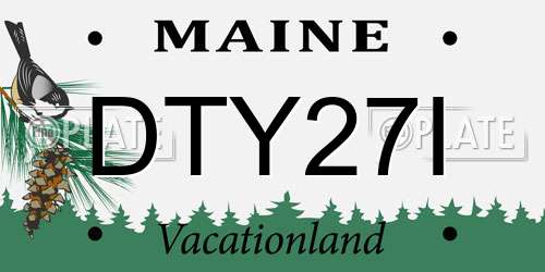DTY27I Maine License Plate