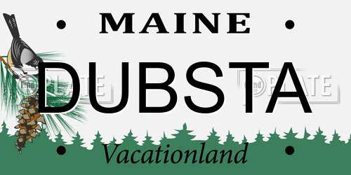 DUBSTA Maine License Plate