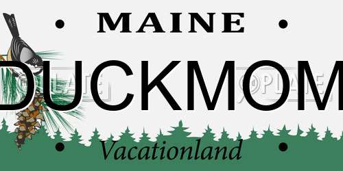 DUCKMOM Maine License Plate