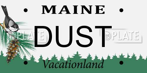 DUST Maine License Plate